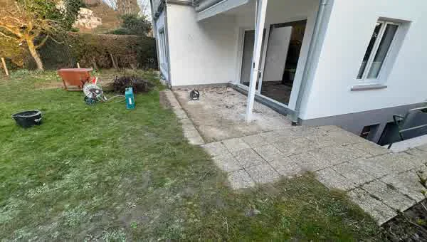 Terrassenbau Vorher – Alte Terrasse Region Bonn / Rhein-Sieg – Brüder Berisha GaLaBau